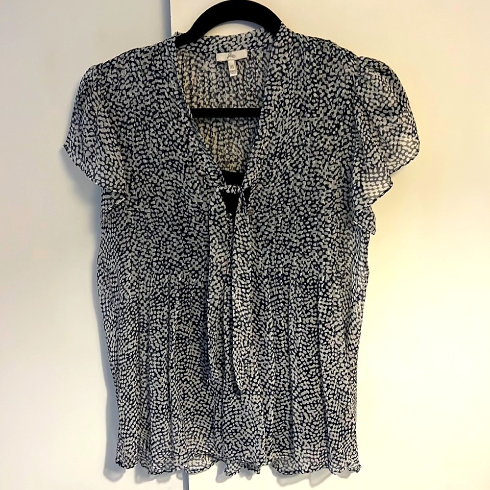 Joie tie front blouse with cotton tank, size xs